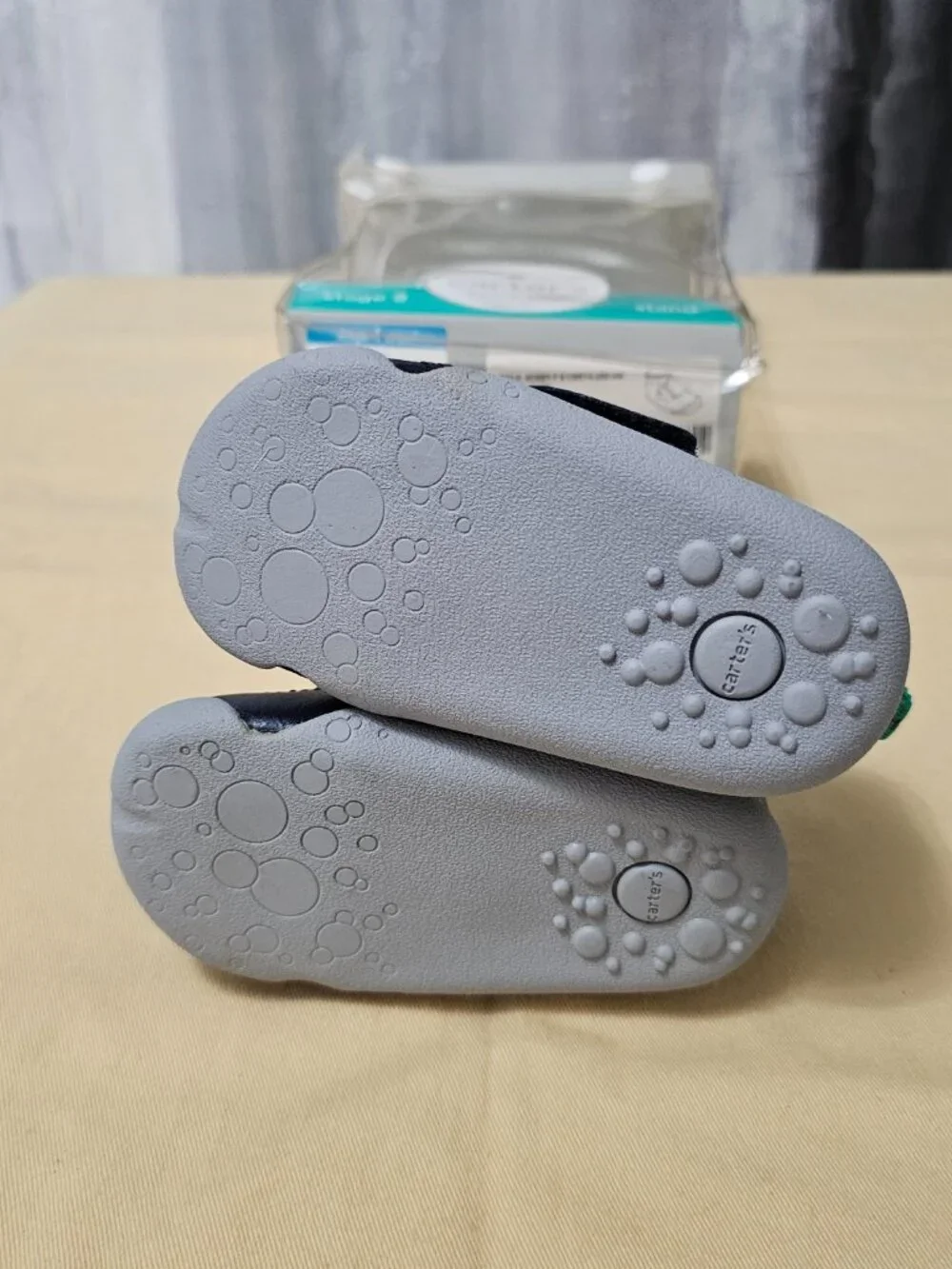 Carter's Every Step Bobby Navy Blue Anchor Baby Shoes - Size 3 Stage 2 NEW